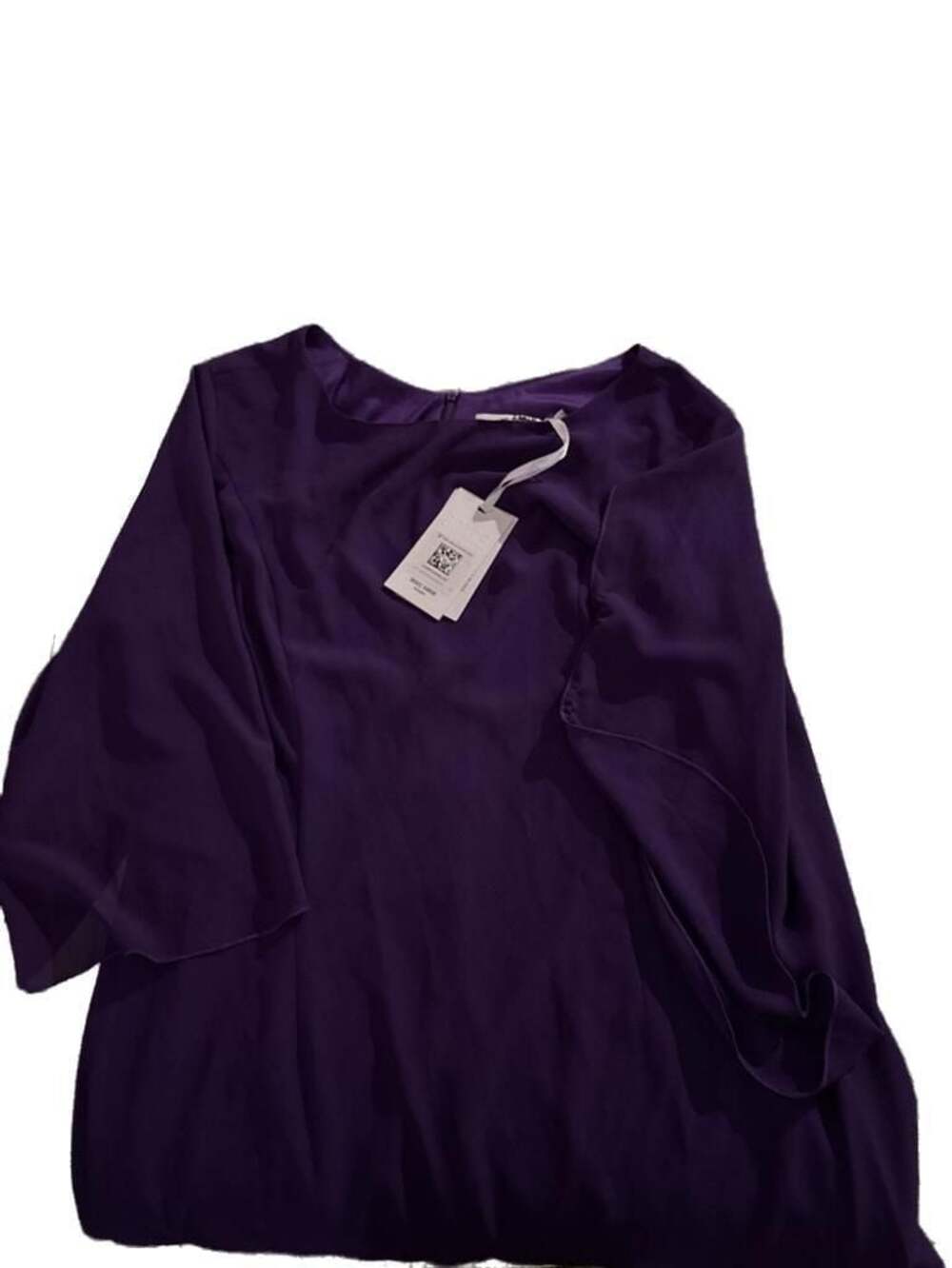 GRACE KARIN Women's Purple Flutter Sleeve Round Neck Blouse